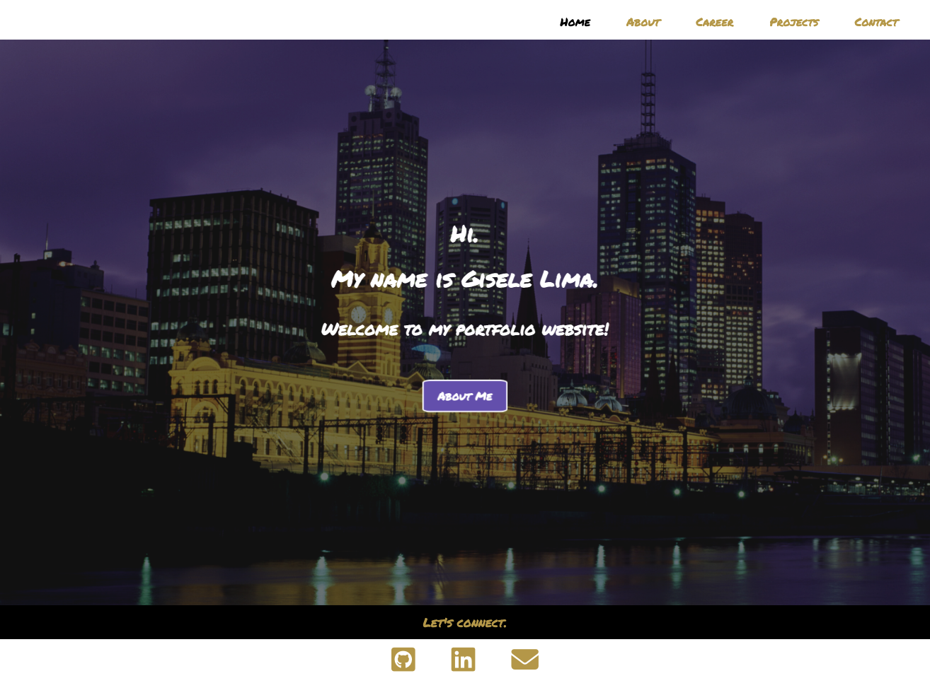 portfolio website homepage