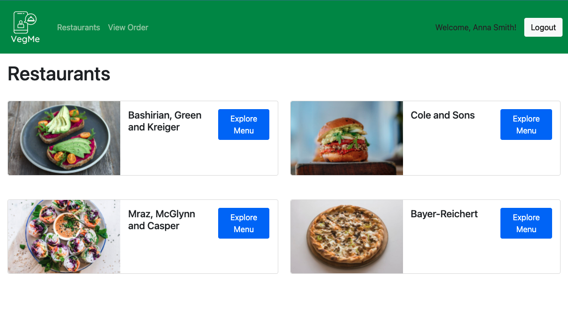 marketplace app homepage